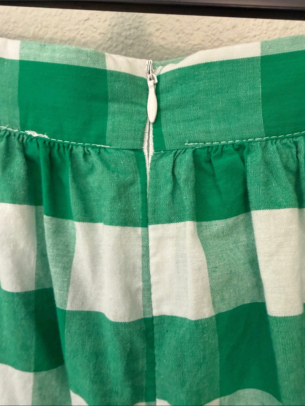 Aura Green and White Tiered Maxi Skirt - Picture 3 of 5